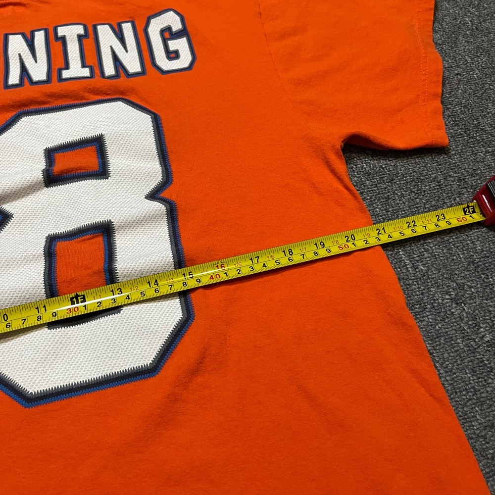 Denver Broncos Peyton Manning‎ 18 Orange NFL Team Apparel T Shirt Mens Large - Picture 4 of 7